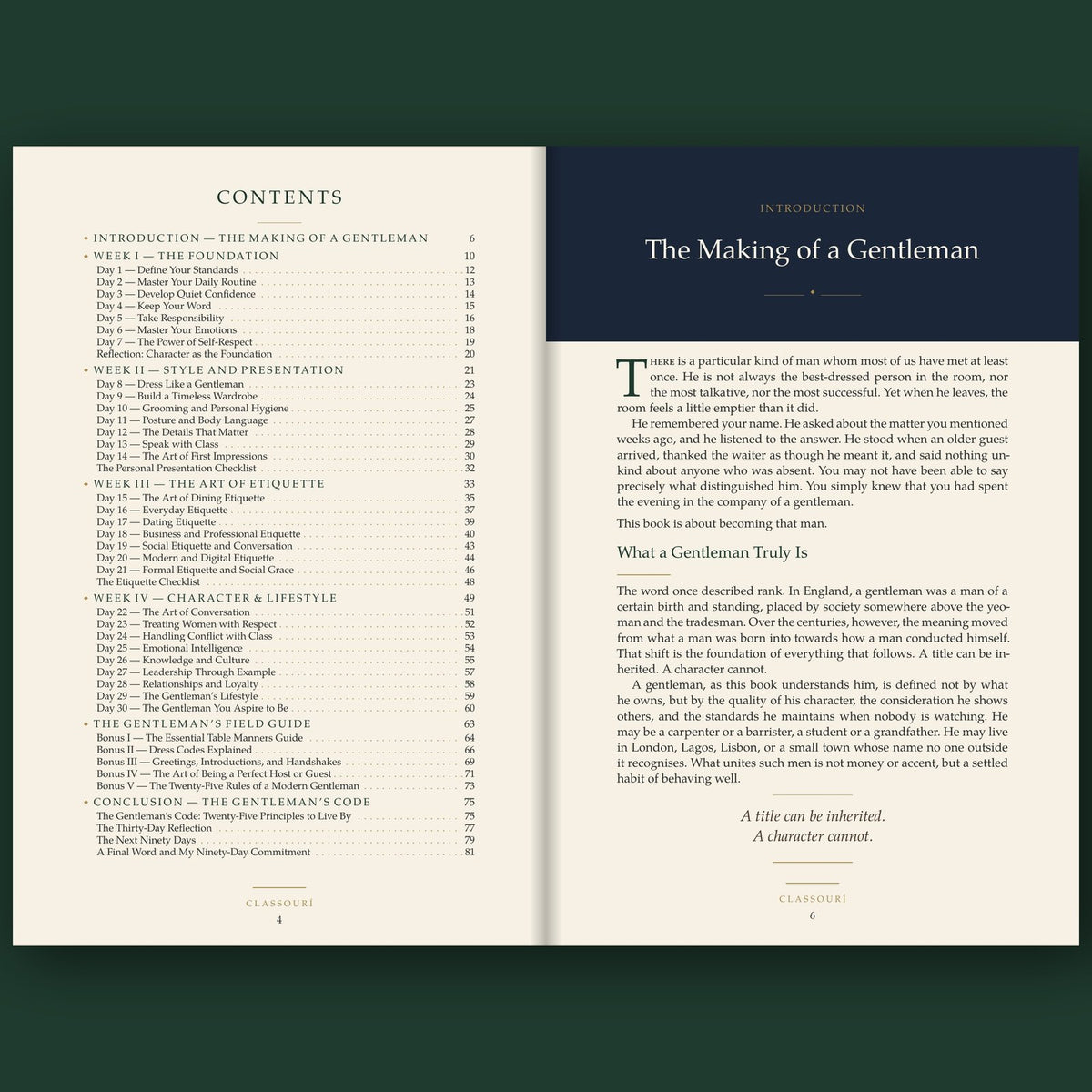 The Classourí Code: How to Become a Gentleman in 30 Days